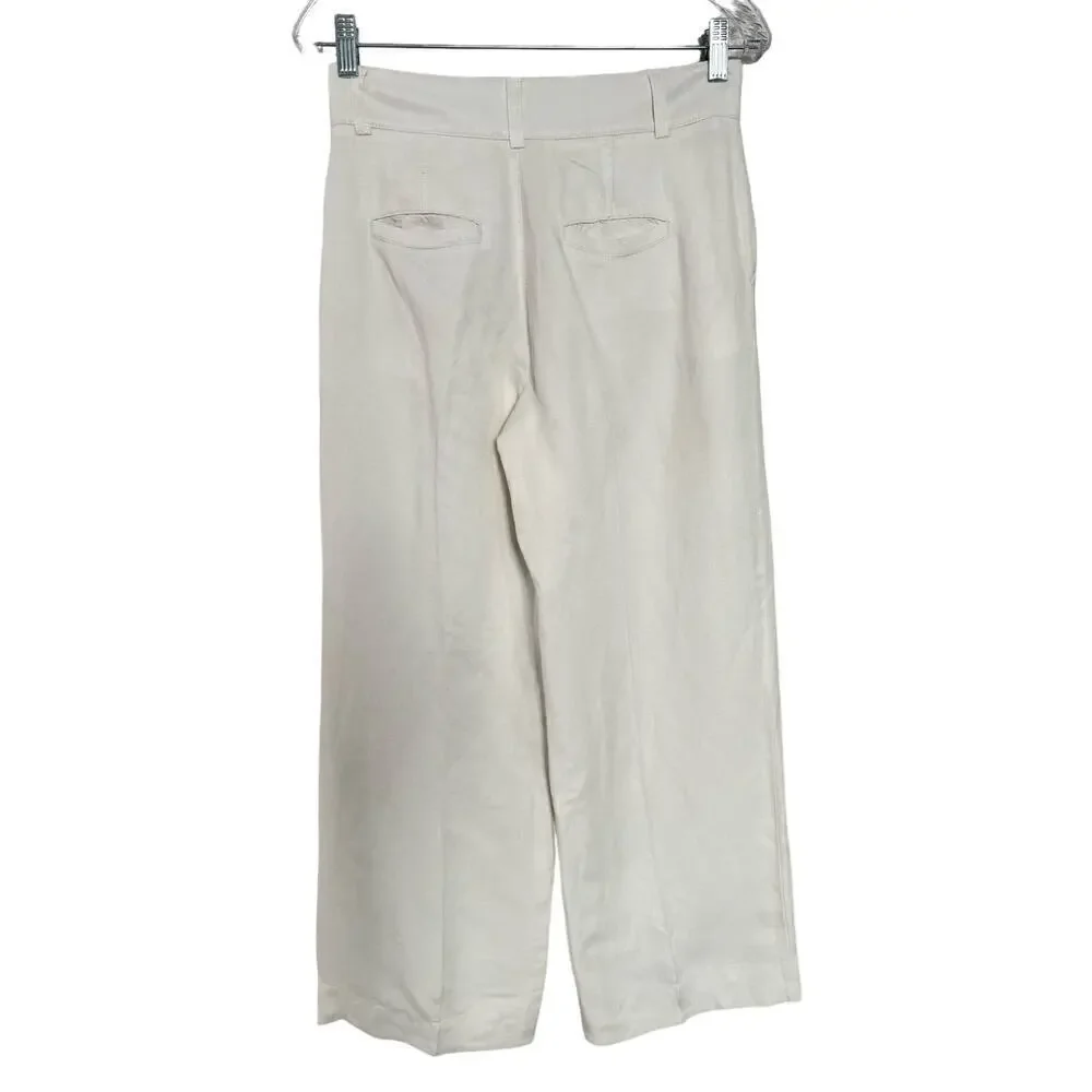 Banana Republic Wide Leg Cream Trouser
